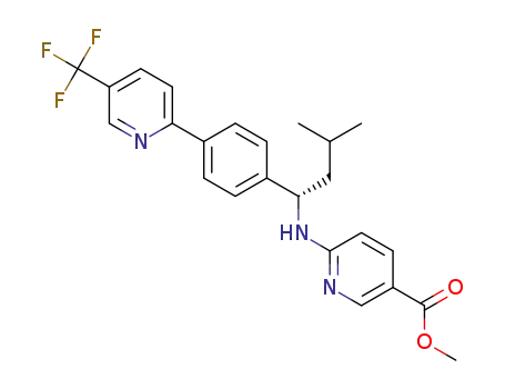 (S)-methyl 6-[(3-methyl-1-{4-[5-(trifluoromethyl)pyridin-2-yl]phenyl}butyl)amino]nicotinate