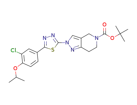 1,1-dimethylethyl 2-(5-{3-chloro-4-[(1-methylethyl)oxy]-phenyl}-1,3,4-thiadiazol-2-yl)-2,4,6,7-tetrahydro-5H-pyrazolo-[4,3-c]pyridine-5-carboxylate