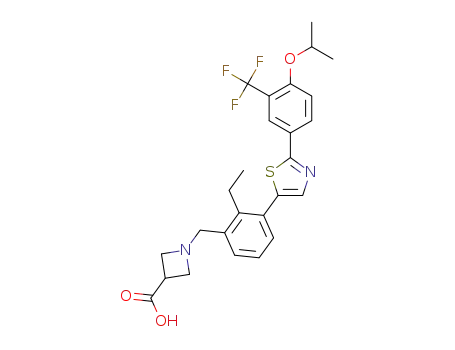 1-[(2-ethyl-3-{2-[4-[(1-methylethyl)oxy]-3-(trifluoromethyl)phenyl]-1,3-thiazol-5-yl}phenyl)methyl]-3-azetidinecarboxylic acid