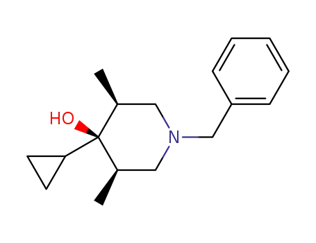 Molecular Structure of 862284-26-2 ((3R,4s,5S)-1-benzyl-4-cyclopropyl-3,5-dimethylpiperidin-4-ol)