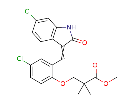 E/Z-3-[4-chloro-2-(6-chloro-2-oxo-1,2-dihydro-indol-3-ylidenemethyl)-phenoxy]-2,2-dimethyl-propionic acid methyl ester