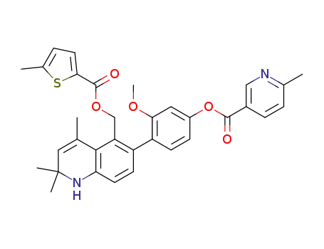 6-[2-Methoxy-4-(6-methylpyridin-3-ylcarbonyloxy)phenyl]-5-(5-methylthiophen-2-ylcarbonyloxymethyl)-2,2,4-trimethyl-1,2-dihydroquinoline