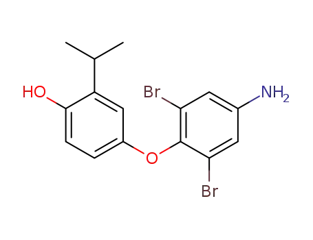 Molecular Structure of 355129-22-5 (4-(4-amino-2,6-dibromophenoxy)-2-isopropylphenol)