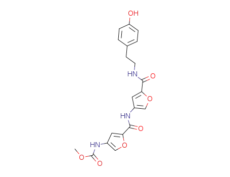methyl (5-((5-((4-hydroxyphenethyl)carbamoyl)furan-3-yl)carbamoyl)furan-3-yl)carbamate
