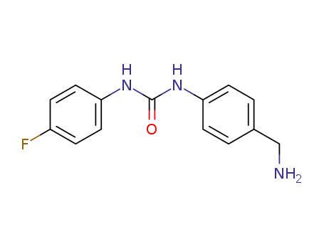 Molecular Structure of 926239-00-1 (N-[4-(aminomethyl)phenyl]-N'-(4-fluorophenyl)urea)