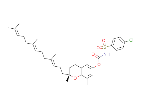 (R)-2,8-dimethyl-2-((3'E,7'E)-4',8',12'-trimethyltrideca-3',7',11'-trienyl)chroman-6-yl 4-chlorophenylsulfonylcarbamate