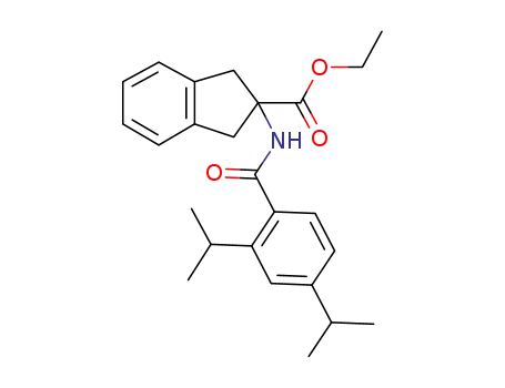 Molecular Structure of 1092448-39-9 (2-(2,4-diisopropyl-benzoylamino)-indan-2-carboxylic acid ethyl ester)