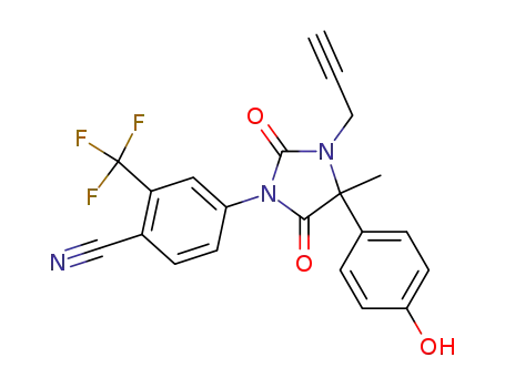4-[2,5-dioxo-4-(4-hydroxyphenyl)-4-methyl-3-(2-propynyl)imidazolidin-1-yl]-2-trifluoromethylbenzonitrile