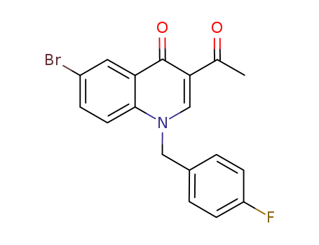 3-acetyl-6-bromo-1-((4-fluorophenyl)methyl)-4(1H)-quinolinone
