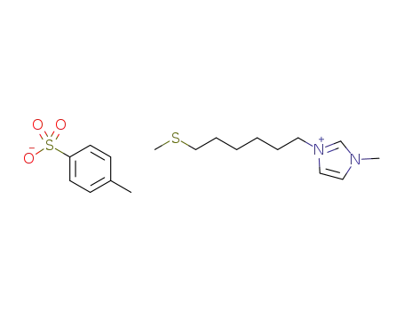 Molecular Structure of 1352947-63-7 (1-Methyl-3-[6-(Methylthio)hexyl]iMidazoliuM p-Toluenesulfonate)
