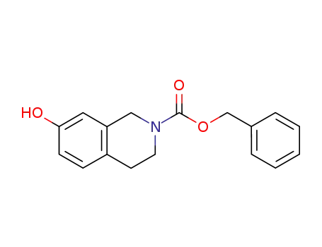 Molecular Structure of 247132-40-7 (2(1H)-Isoquinolinecarboxylic acid, 3,4-dihydro-7-hydroxy-, phenylmethyl
ester)