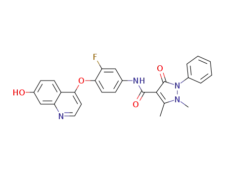 N-(3-fluoro-4-(7-hydroxyquinolin-4-yloxy)phenyl)-1,5-dimethyl-3-oxo-2-phenyl-2,3-dihydro-1H-pyrazole-4-carboxamide