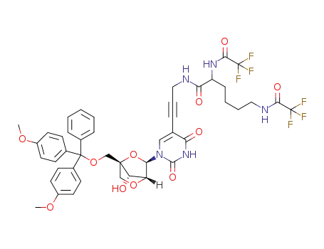 5-[3-{2,6-bis(2,2,2-trifluoroacetylamino)hexanoyl}-1-propynyl]-5'-O-(4,4'-dimethoxytrityl) LNA uridine