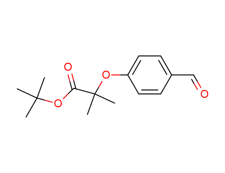 Molecular Structure of 343322-79-2 (Propanoic acid, 2-(4-formylphenoxy)-2-methyl-, 1,1-dimethylethyl ester)