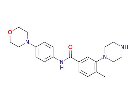 4-methyl-N-(4-morpholin-4-yl-phenyl)-3-piperazin-1-yl-benzamide