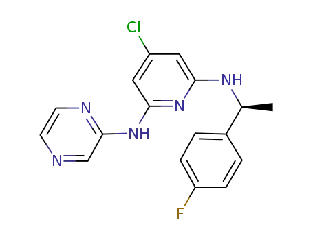 (S)-4-chloro-N<sub>2</sub>-[1-(4-fluorophenyl)ethyl]-N<sub>6</sub>-(pyrazin-2-yl)pyridine-2,6-diamine