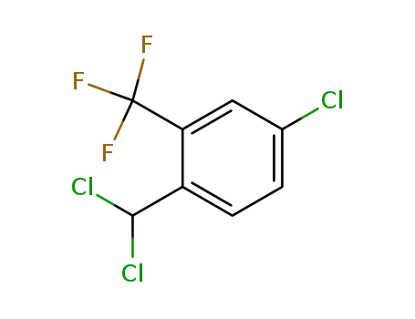Molecular Structure of 157229-44-2 (o-trifluoromethyl-4-chloro-α,α-dichlorotoluene)