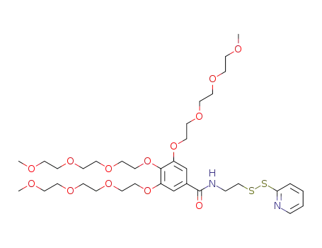 3,4,5-tris(2-(2-(2-methoxyethoxy)ethoxy)ethoxy)-N-(2-(pyridin-2-yldisulfanyl)ethyl)benzamide