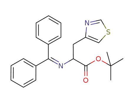 2-[N-(diphenylmethylene)amino]-3-(1,3-thiazol-4-yl)propanoic acid, tert-butyl ester