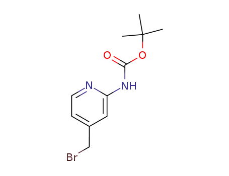 Molecular Structure of 190189-98-1 (2-Boc-amino-4-bromomethylpyridine)