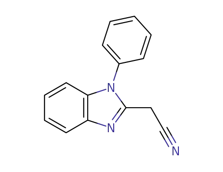 Molecular Structure of 6468-35-5 ((1-PHENYL-1H-BENZOIMIDAZOL-2-YL)-ACETONITRILE)