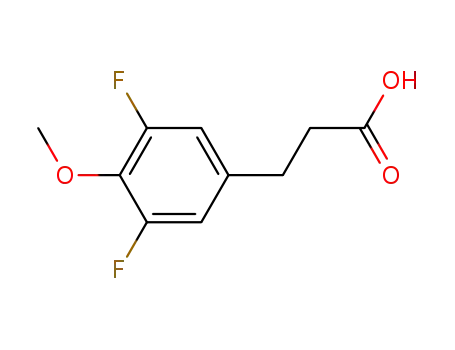 Molecular Structure of 105219-44-1 (3-(3,5-DIFLUORO-4-METHOXYPHENYL)PROPIONIC ACID)