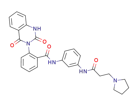 N-(3-(3-(pyrrolidin-1-yl)propanamido)phenyl)-2-(1,2-dihydro-2,4-dioxoquinazolin-3(4H)-yl)benzamide