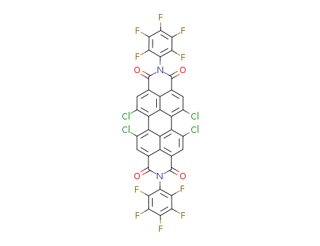 Molecular Structure of 957217-53-7 (N,N'-bis(pentafluorophenyl)-1,6,7,12-tetrachloroperylene-3,4:9,10-tetracarboxylic acid bisimide)