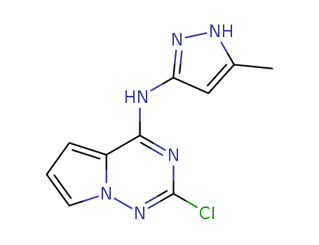 2-Chloro-N-(5-methyl-1H-pyrazol-3-yl)pyrrolo[2,1-f][1,2,4]triazin-4-amine