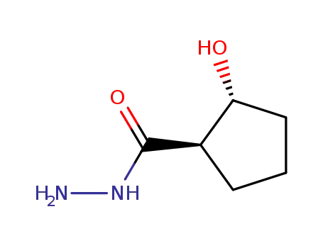 Molecular Structure of 672310-33-7 (Cyclopentanecarboxylic acid, 2-hydroxy-, hydrazide, (1R,2R)- (9CI))