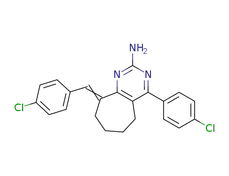 9-(4-chlorobenzylidene)-4-(4-chlorophenyl)-6,7,8,9-tetrahydro-5H-cycloheptapyrimidin-2-ylamine