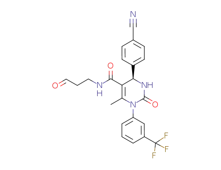 5-Pyrimidinecarboxamide,
4-(4-cyanophenyl)-1,2,3,4-tetrahydro-6-methyl-2-oxo-N-(3-oxopropyl)-1-
[3-(trifluoromethyl)phenyl]-, (4R)-