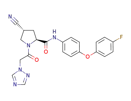 (2S,4R)-1-(2-(1H-1,2,4-triazol-1-yl)acetyl)-4-cyano-N-(4-(4-fluorophenoxy)phenyl)pyrrolidine-2-carboxamide