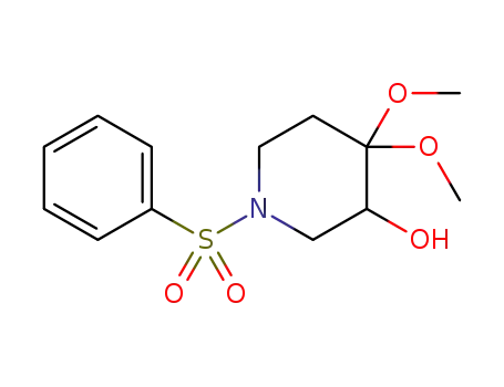 1-benzenesulfonyl-4,4-dimethoxy-piperidin-3-ol