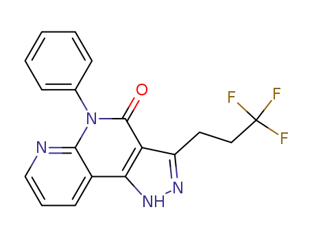 4H-Pyrazolo[4,3-c][1,8]naphthyridin-4-one,
1,5-dihydro-5-phenyl-3-(3,3,3-trifluoropropyl)-