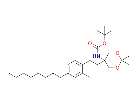 {5-[2-(2-iodo-4-octylphenyl)ethyl]-2,2-dimethyl[1,3]dioxan-5-yl}carbamic acid tert-butyl ester