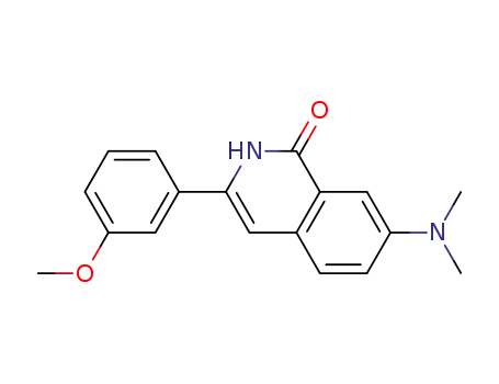 Molecular Structure of 862469-60-1 (1(2H)-Isoquinolinone, 7-(dimethylamino)-3-(3-methoxyphenyl)-)