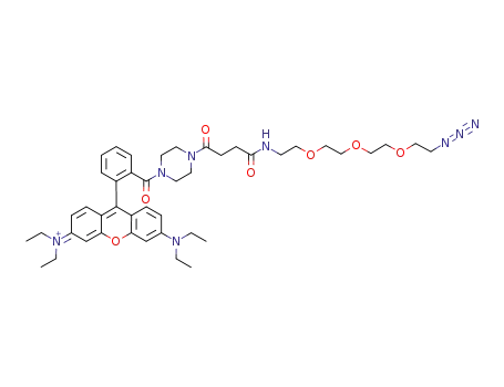 N-(9-(2-(4-(1-azido-13-oxo-3,6,9-trioxa-12-azahexadecane)piperazine-1-carbonyl)phenyl)-6-(diethylamino)-3H-xanthen-3-ylidene)-N-ethylethanaminium