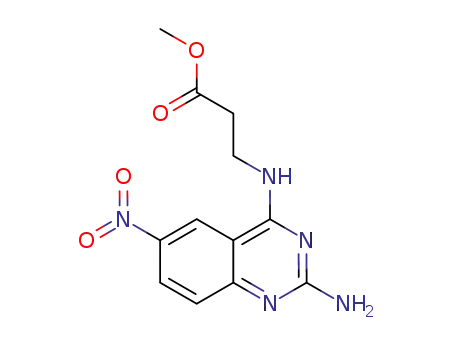 Molecular Structure of 1308319-97-2 (methyl 3-(2-amino-6-nitroquinazolin-4ylamino)propanoate)