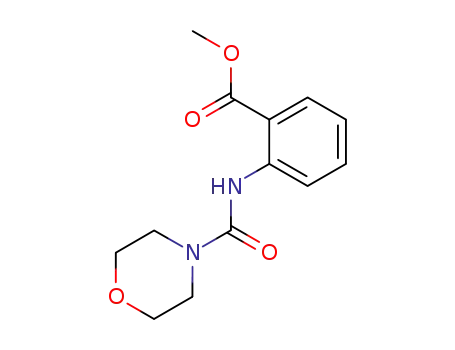 Molecular Structure of 21282-62-2 (Benzoic acid, 2-[(4-morpholinylcarbonyl)amino]-, methyl ester)