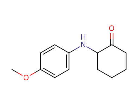 Molecular Structure of 27904-56-9 (2-(4-methoxyphenylamino)cyclohexanone)
