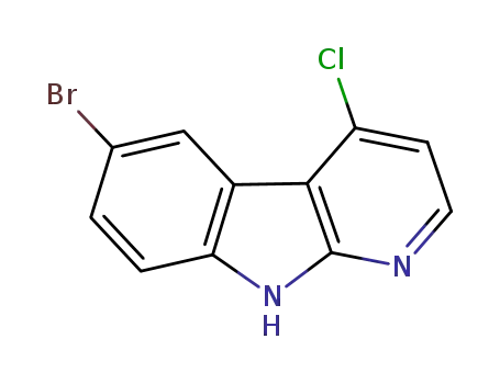 Molecular Structure of 1175675-60-1 (6-Bromo-4-chloro-9H-pyrido[2,3-b]indole)