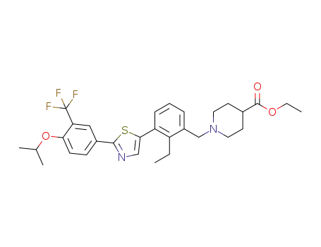 ethyl 1-[(2-ethyl-3-{2-[4-[(1-methylethyl)oxy]-3-(trifluoromethyl)phenyl]-1,3-thiazol-5-yl}phenyl)methyl]-4-piperidinecarboxylate