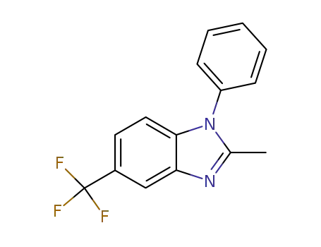 Molecular Structure of 1427-14-1 (2-methyl-1-phenyl-5-(trifluoromethyl)-1H-benzo[d]imidazole)
