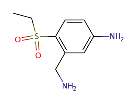 Molecular Structure of 918812-73-4 (Benzenemethanamine, 5-amino-2-(ethylsulfonyl)-)