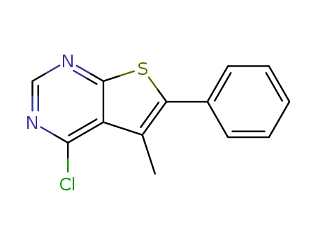 4-CHLORO-5-METHYL-6-PHENYLTHIENO[2,3-D]PYRIMIDINECAS