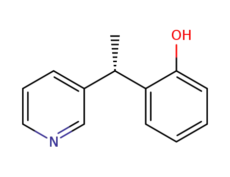 Molecular Structure of 1275593-47-9 ((S)-2-(1-(pyridin-3-yl)ethyl)phenol)