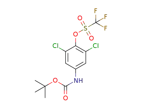 trifluoro-methanesulfonic acid 4-tert-butoxycarbonylamino-2,6-dichloro-phenyl ester