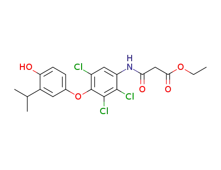 Molecular Structure of 373641-40-8 (ethyl N-[2,3,5-trichloro-4-(4-hydroxy-3-isopropylphenoxy)phenyl]malonamate)
