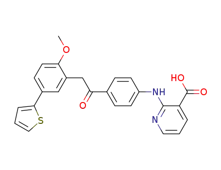 3-Pyridinecarboxylic acid,
2-[[4-[[2-methoxy-5-(2-thienyl)phenyl]acetyl]phenyl]amino]-